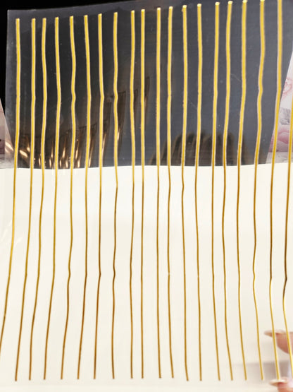 #2 Metallic UV DTF- Funky Stripes- available in Gold and Silver