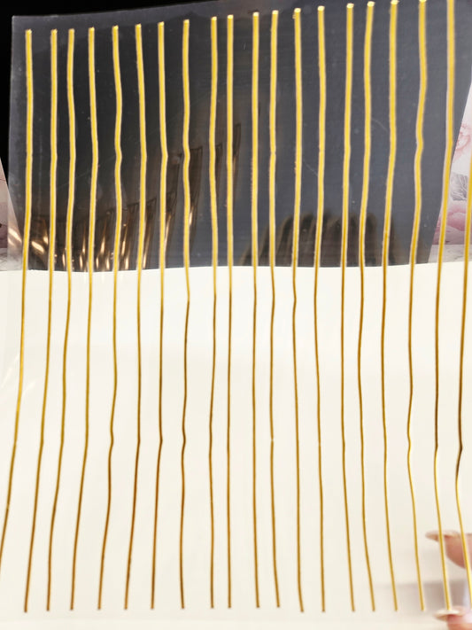 #2 Metallic UV DTF- Funky Stripes- available in Gold and Silver