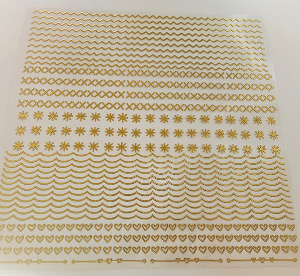 #10 Metallic UV DTF- Doodle Lines- available in Gold and Silver
