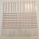 #53 Metallic UV DTF-Doodle Lines- hearts- available in Silver, Black Holo, Red Holo