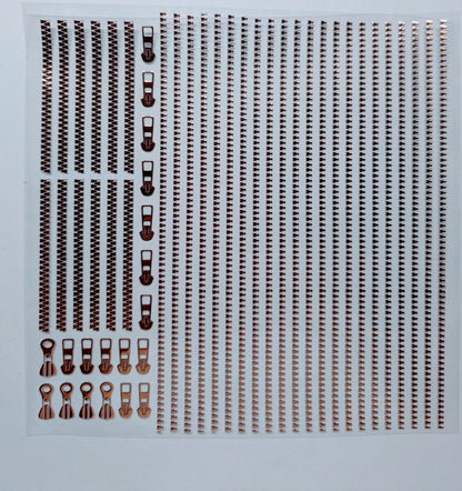 #122 Metallic Zippers 5 colors