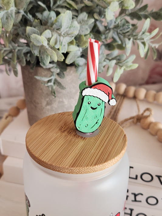 Christmas Pickle - Straw topper (In Color)