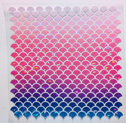 #123 Metallic and Holographic Mermaid scales and outlines  5 colors Options