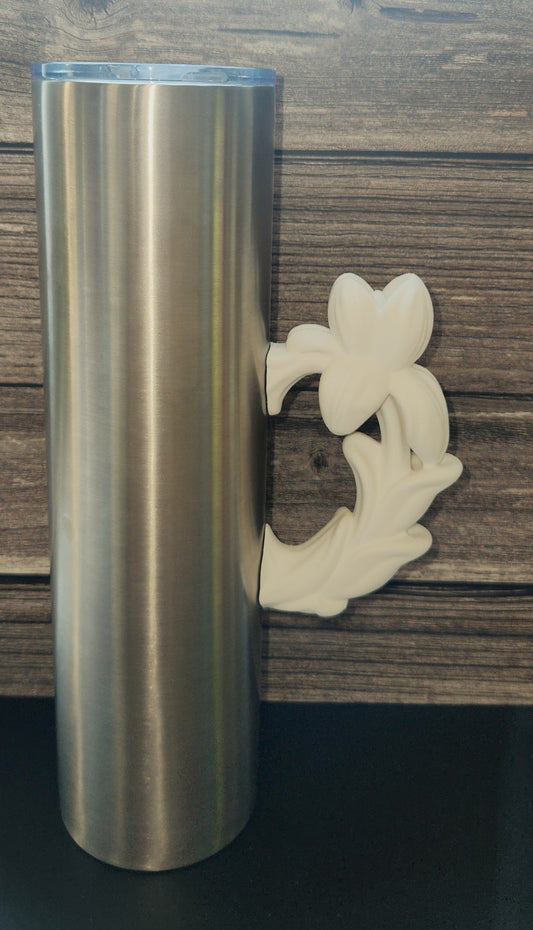 Iris Flower -Tumbler Handle