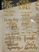 #14 Metallic UV DTF-Inspirational- available in Gold and Silver