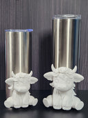 Floral Highland Cow - Tumbler Elements