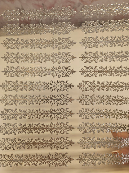 #1 Metallic UV DTF- Scrolls- available in Gold and Silver