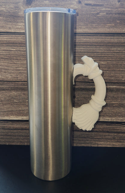 Creepy witches' broom -Tumbler Handle