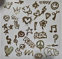 #152 Metallic Graffiti Elements