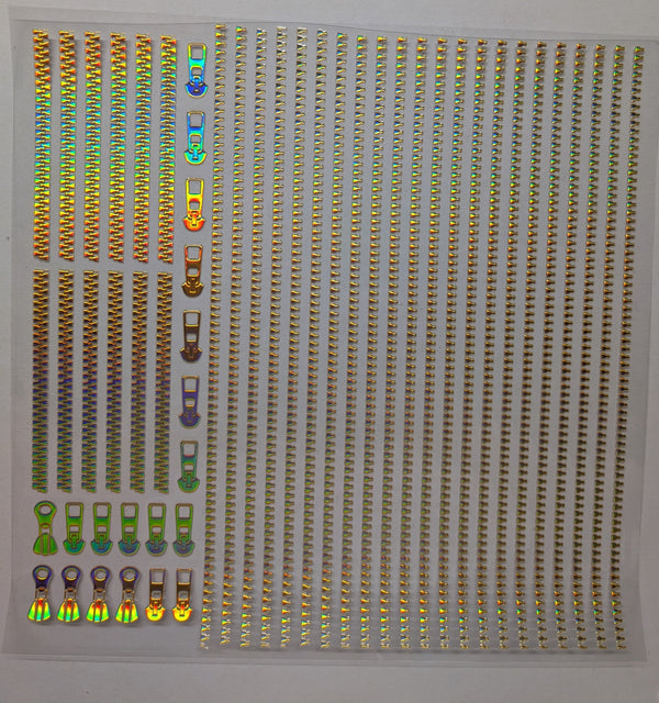 #122 Metallic Zippers 5 colors