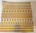#46 Metallic UV DTF-Aztec Borders- available in Gold, Silver