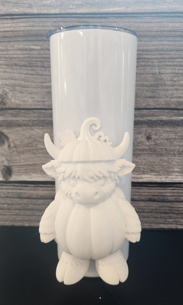 Highland cow in a pumpkin - Tumbler Element
