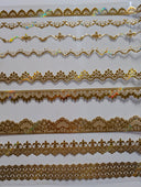 #127 Metallic and Holographic Lace Borders 3 color options