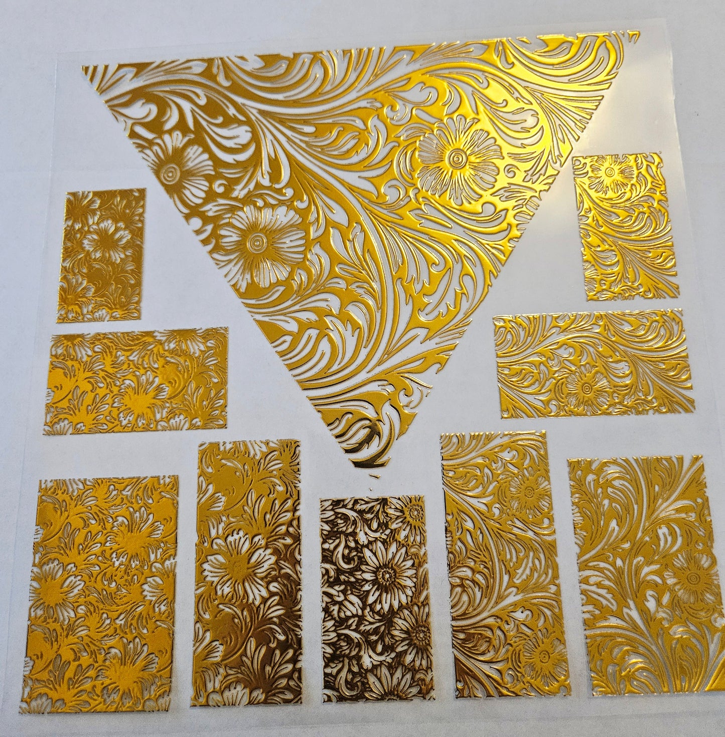 #24 Metallic UV DTF-Tooled Vsplit- available in Gold and Silver