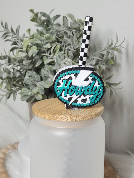 Western Howdy - Straw topper (In Color)