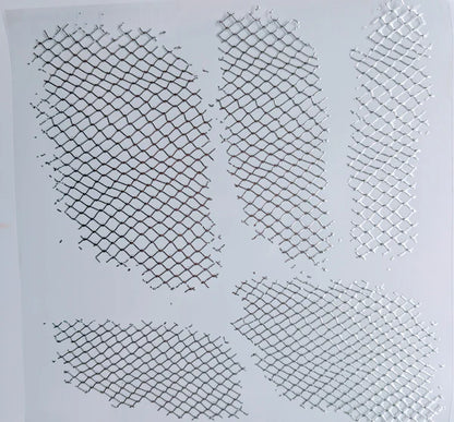 #128 Metallic fishnet patches 3 color options