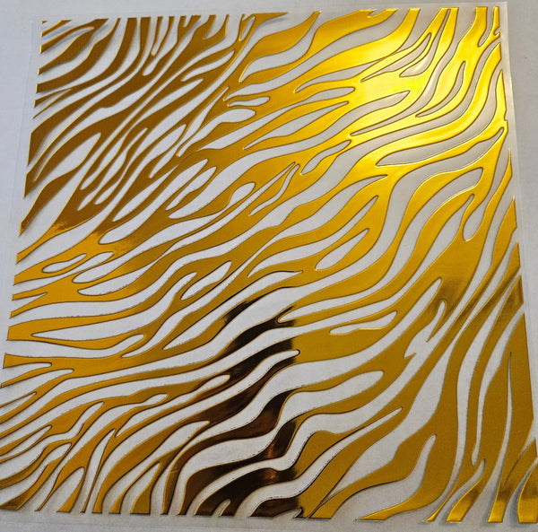 #23 Metallic UV DTF-Zebra- available in Gold and Silver