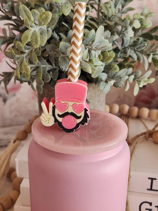 Peace Sign Nutcracker - Straw topper (In Color)