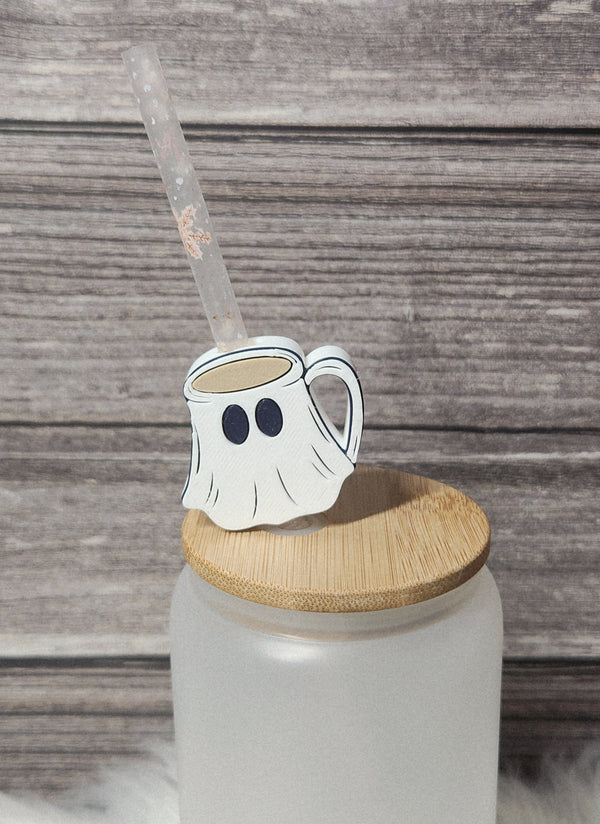 Ghost Mug - Straw topper (In Color)