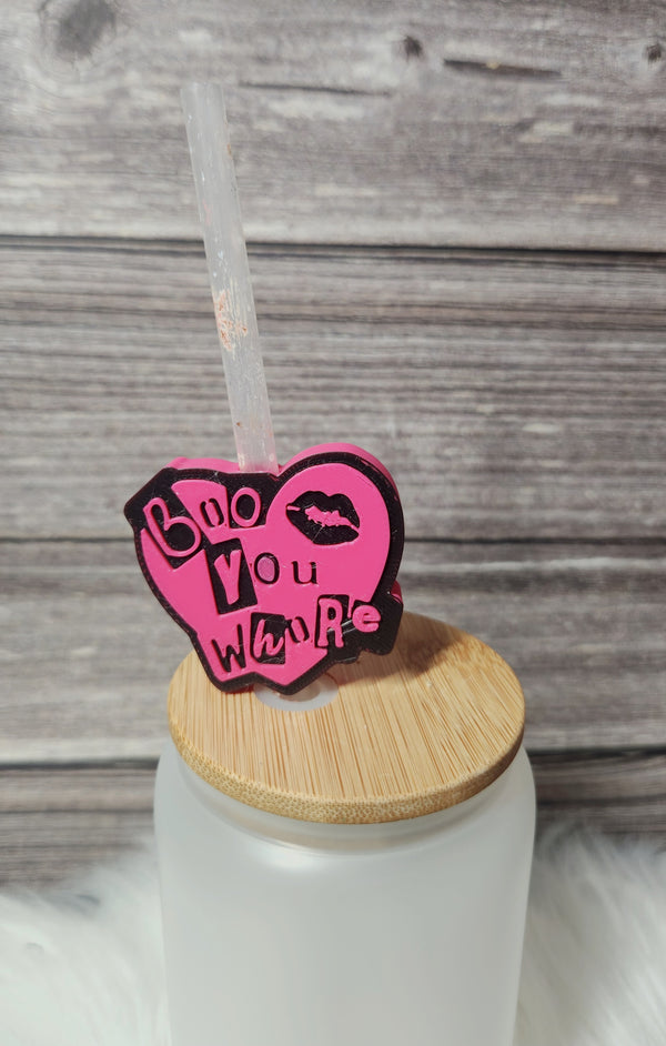 Boo you whore - Straw topper (In Color)