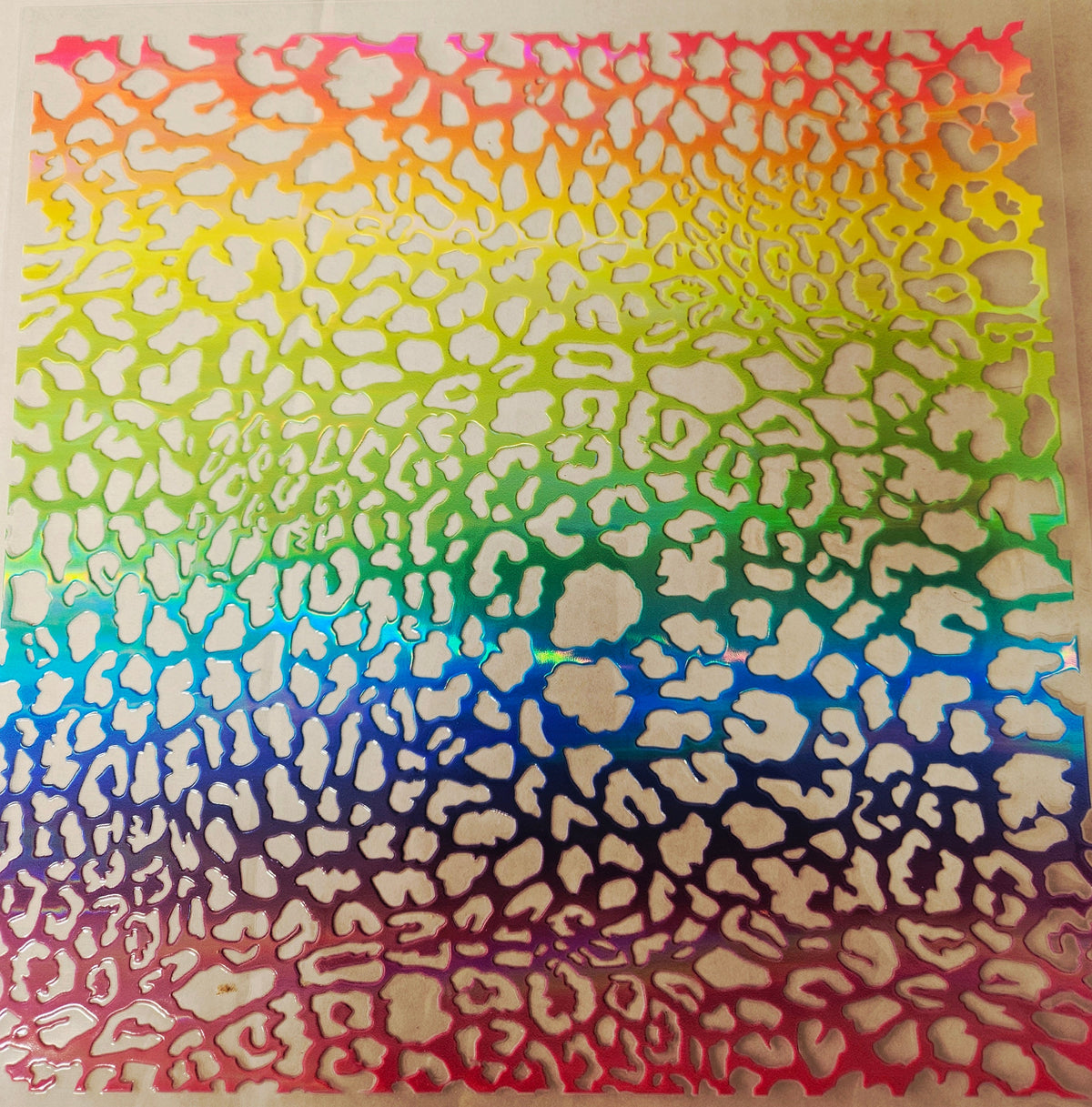 #51 Metallic UV DTF-Holo Rainbow Cow Print