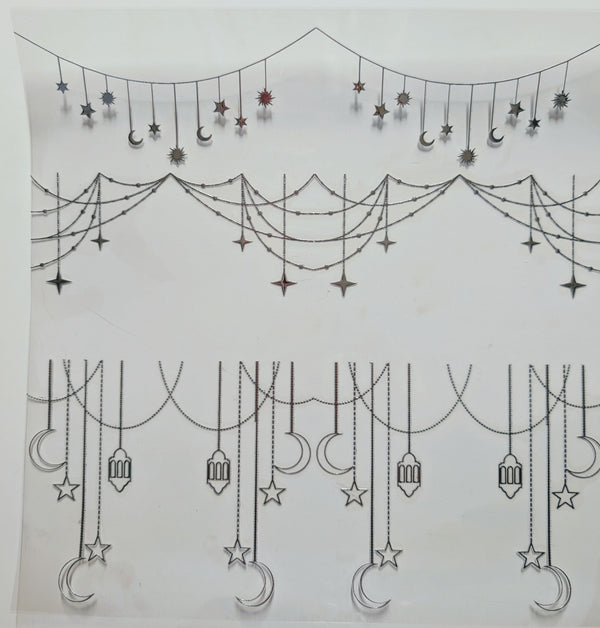 #124 Metallic and Holographic Celestial Garland  5 colors Options