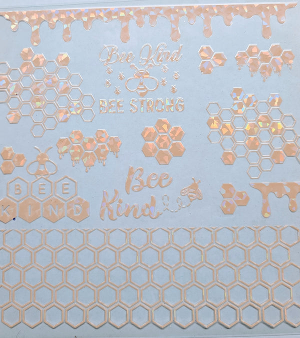 #64 Honey bee Shattered- available in Pink and cream