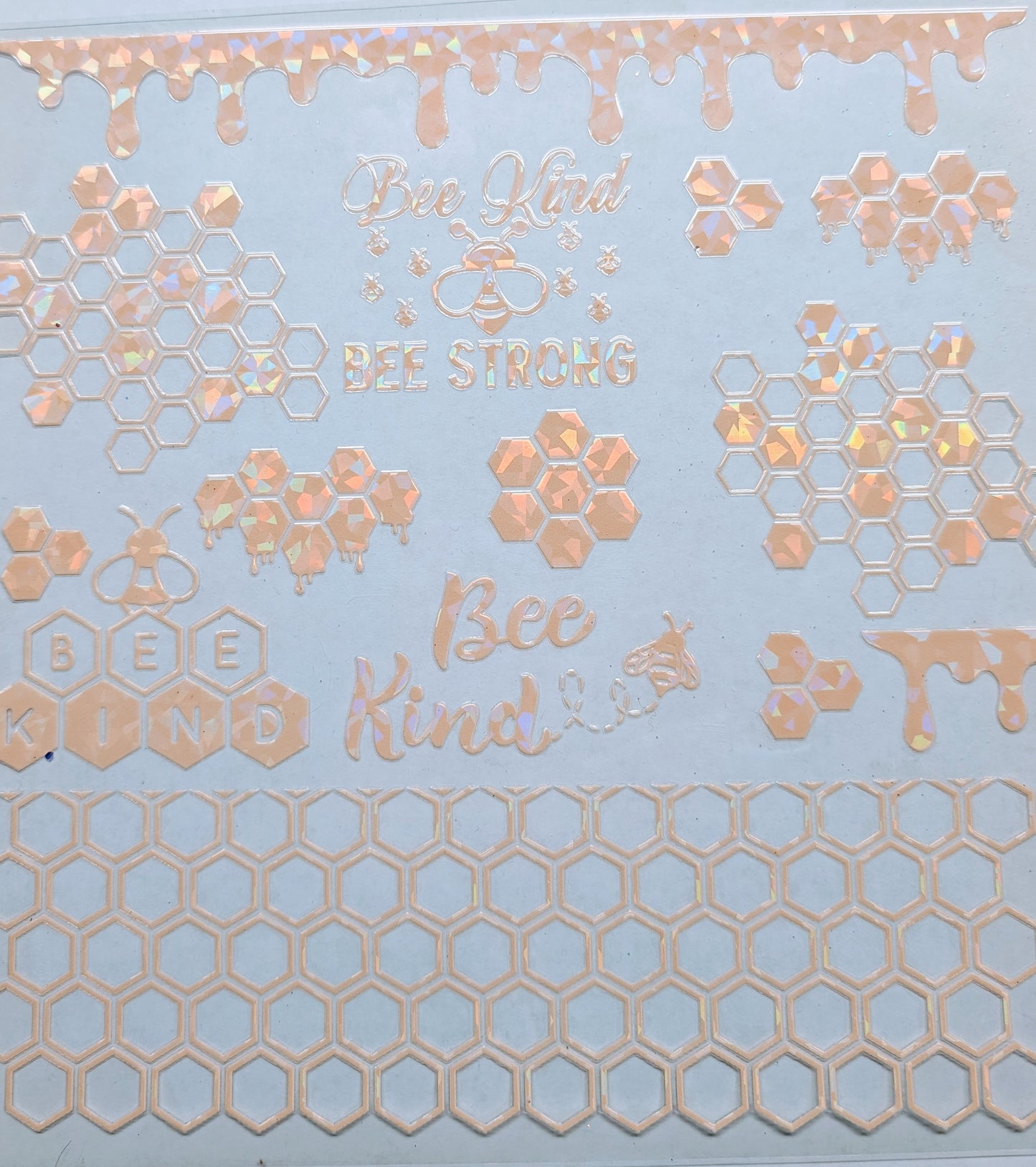 #64 Honey bee Shattered- available in Pink and cream