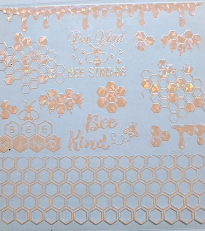 #64 Honey bee Shattered- available in Pink and cream