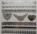 #130 Metalliic Lace Borders #2 3 color options