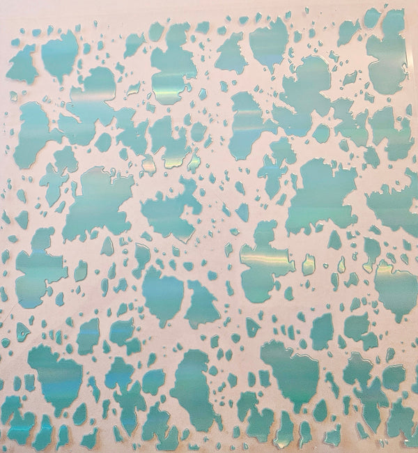 #32 Metallic UV DTF-Cow Spots- available in Gold, Silver, Holo Black, Holo Teal and Holo Pink, Holo White