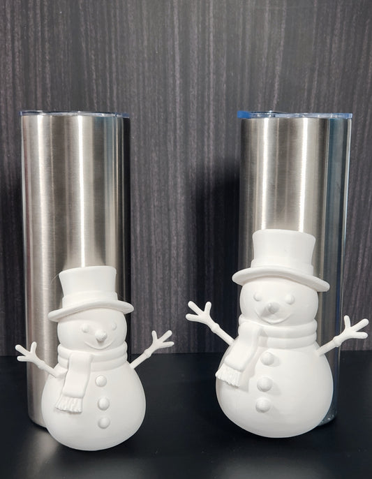 Snowman with top hat- Tumbler Element