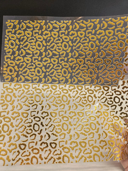 #4 Metallic UV DTF- Leopard- available in Gold and Silver