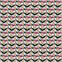Rose Watercolor On Chevron Background - Adhesive Vinyl 12x12 Sheet