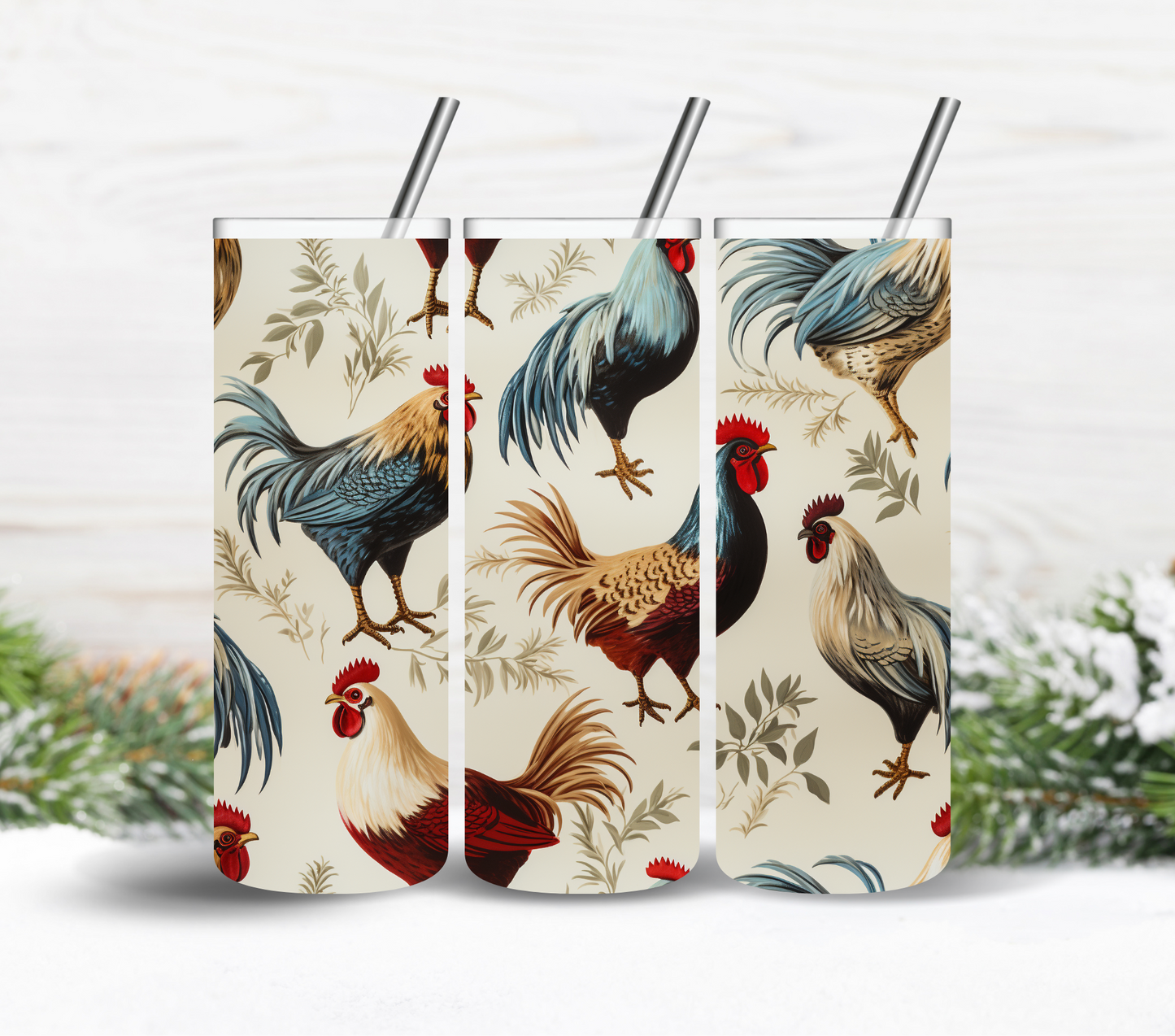 Rustic Chickens - Adhesive Vinyl Wrap