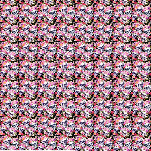 Skulls And Roses - Adhesive Vinyl Sheets