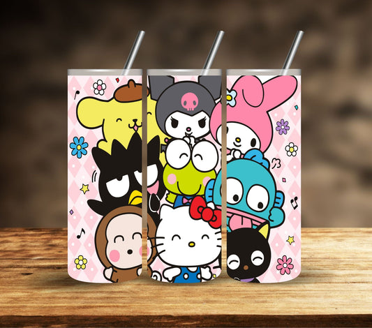 Kawaii Kitty Tumbler - Adhesive Vinyl Wrap