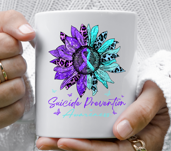 Suicide Awareness flower- UV DTF Decal