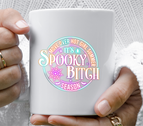 Neon spooky bitch season - UV DTF Decal