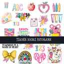 Teacher Doodle Patchwork Set