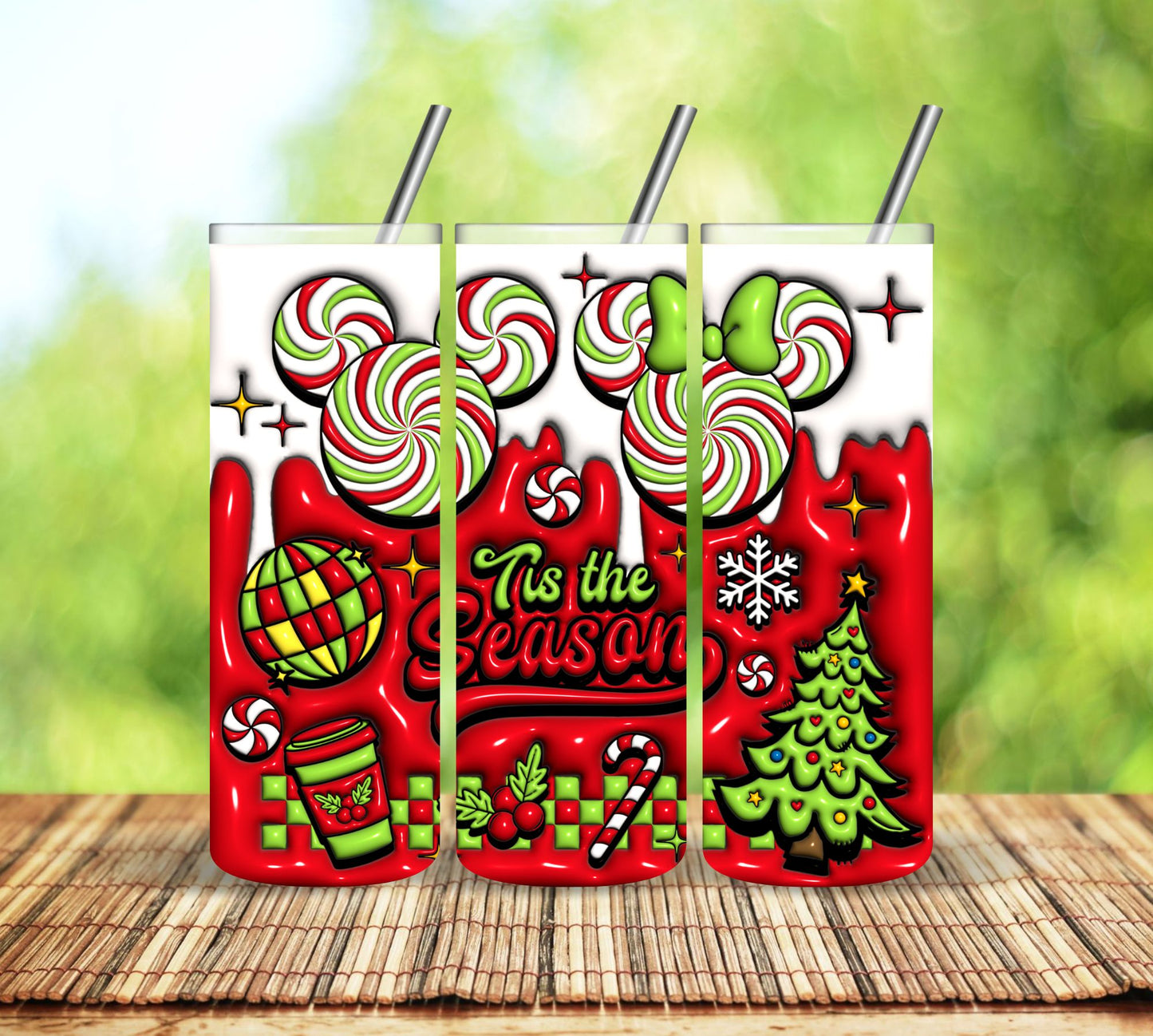 'Tis The Season Vinyl Tumbler Wrap