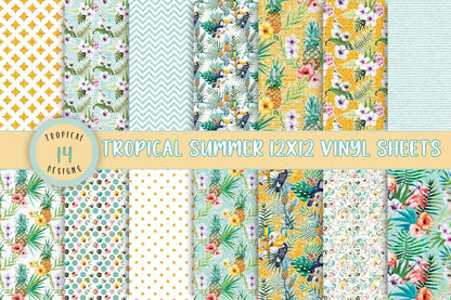 Tropical Summer - Adhesive Vinyl Sheets - 14 Design Options