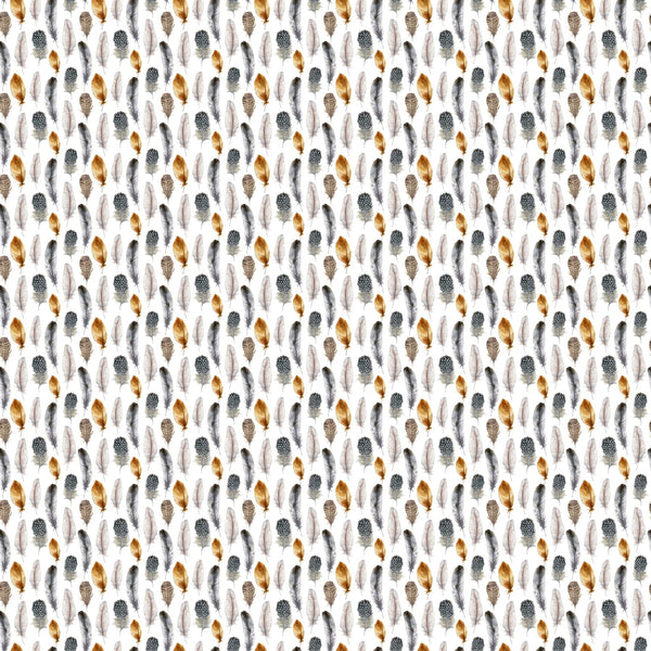 Brown And Gray Feather Water Color - Adhesive Vinyl sheets
