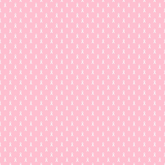 White on Pink Awareness Ribbons - Adhesive Vinyl Sheets