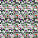 Flowers On Squares - Adhesive Vinyl Sheets