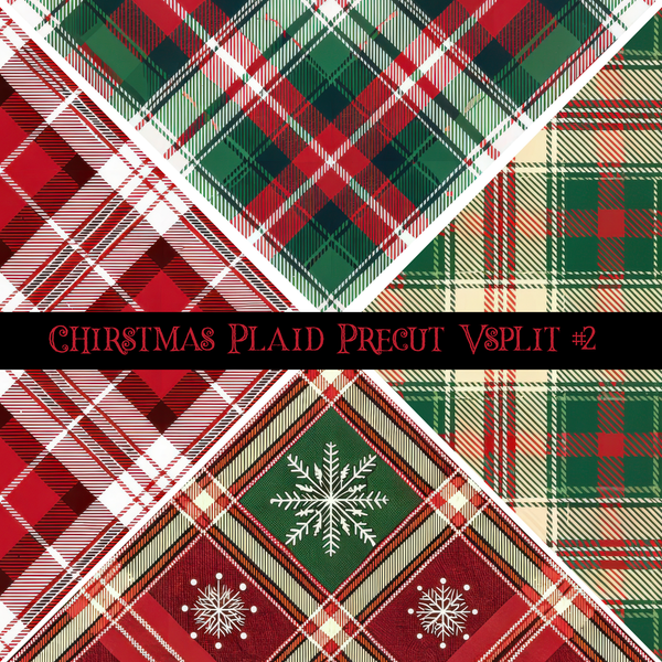 Christmas Plaid precut VSplits -12x12 viny (3 Variants)
