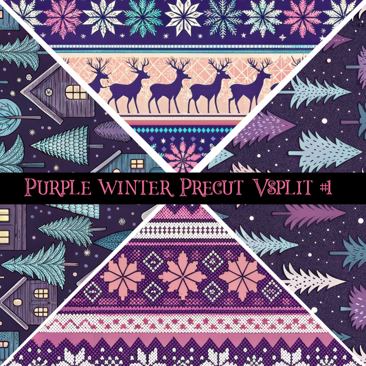 Purple Winter precut VSplits -12x12 vinyl sheet (2 Variants)