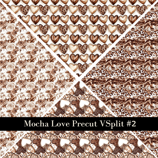 Mocha Love precut VSplits -12x12 vinyl sheet (5 Variants)