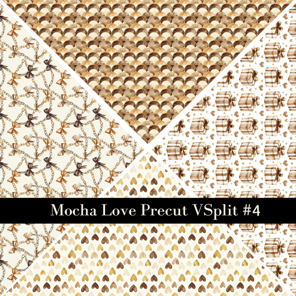 Mocha Love precut VSplits -12x12 vinyl sheet (5 Variants)