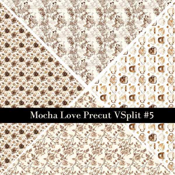 Mocha Love precut VSplits -12x12 vinyl sheet (5 Variants)